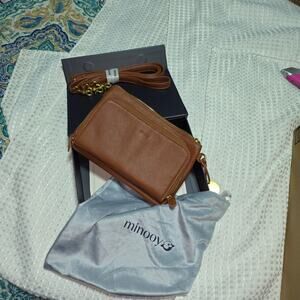 MINOOY CROSSBODY LEATHER ORGANIZER BAG